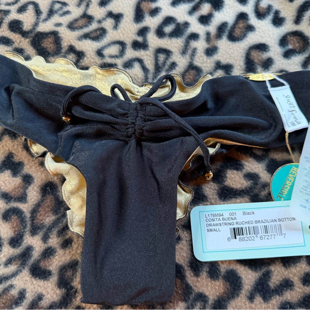 Luli Fama Black and Gold Bikini
